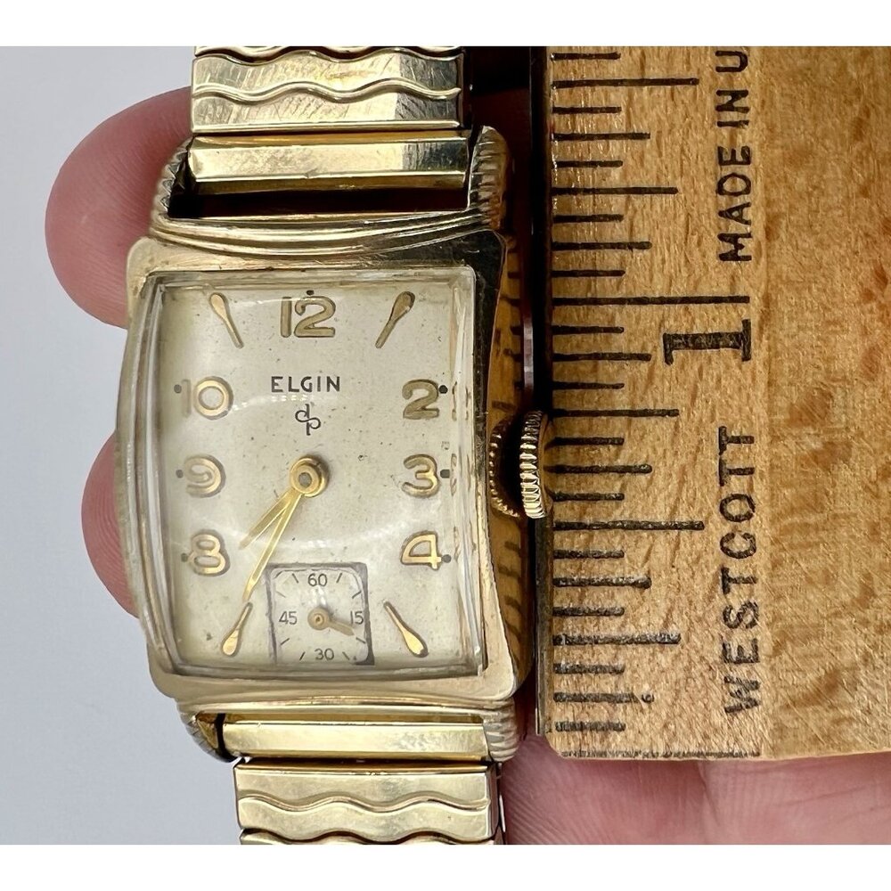Vintage ELGIN 673 Gold Filled Mens Watch 17 Jewels - Picture 14 of 15